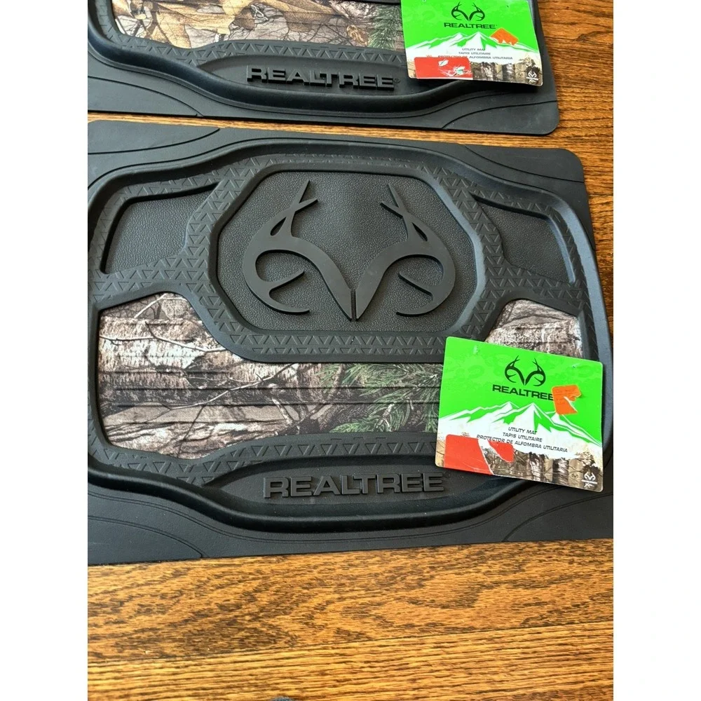 Realtree Camo Rear Floor Mat, Auto Car Truck Lot Of 6 Utility Mats